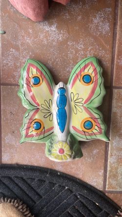 Ceramic Butterfly Figure Decor