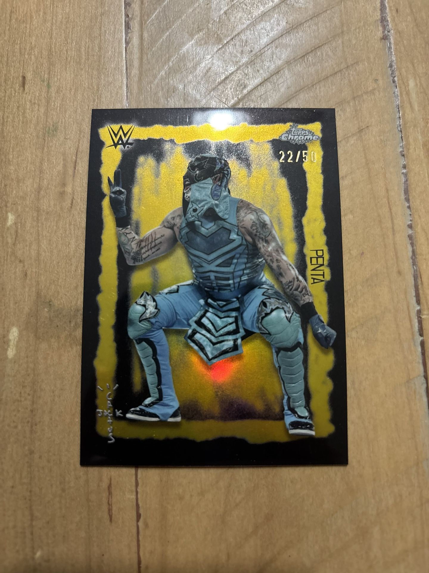 2025 Topps Chrome Cactus Jack WWE Penta Gold /50 Festival Fury FVF-1