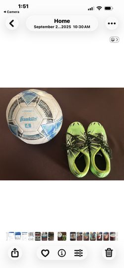 Boys Cleats Sz 2 & Ball $8