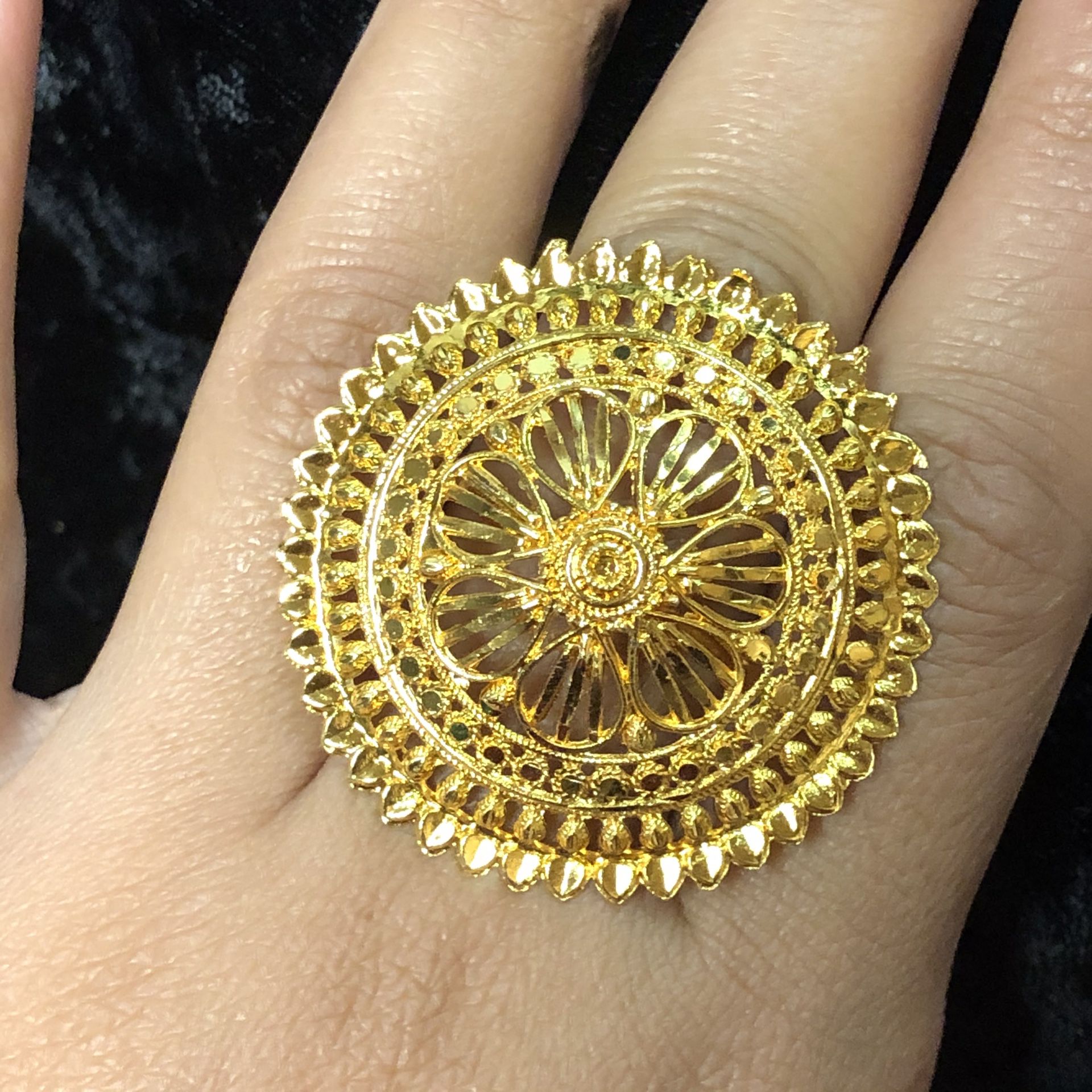 22k Gold Plated Ring Women’s Jewelry Adjustable  Fashion Jewelry Indian Pakistani Bollywood Jewelry 