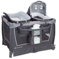 Baby Trend Nursery Center Travel Crib with Removable Rock-A-Bye Bassinet, Changing Table and organizer .