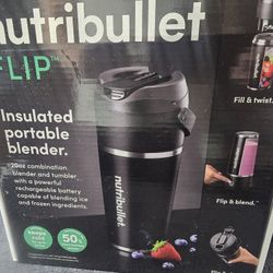 Flip 20 Oz. Single Speed Matte Black Portable Blender with Handle