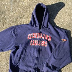 Zip Front Hoodie NBA Cleveland Cavaliers Sweatshirt Fleece 2XL