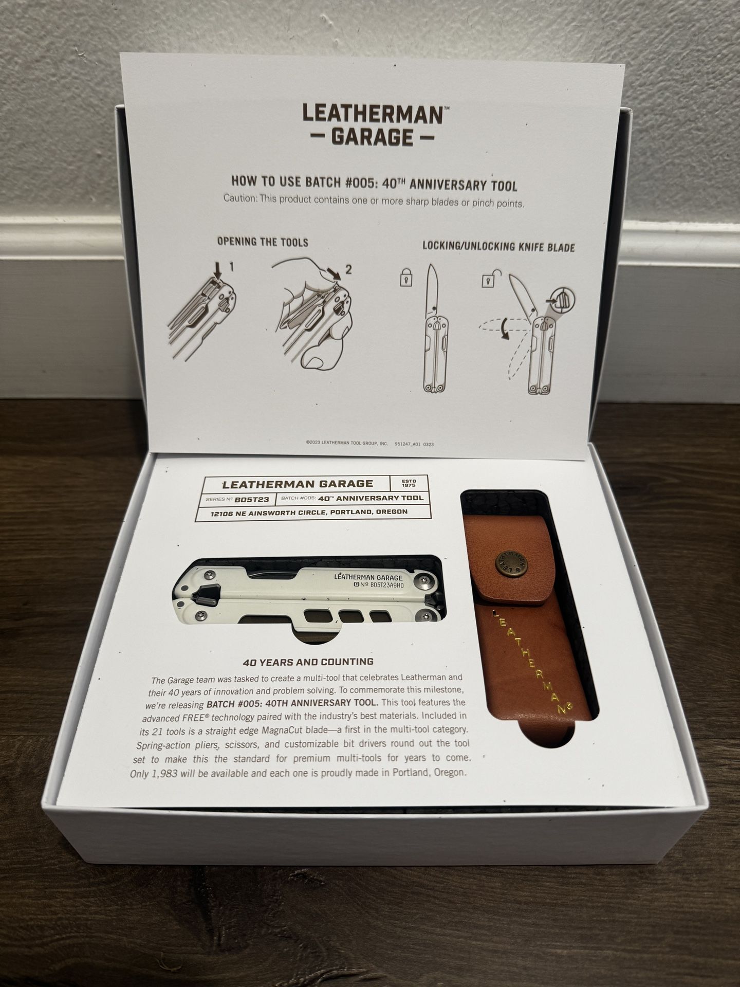 Brand New - Leatherman Garage BATCH #005: 40th Anniversary Tool