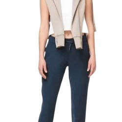 Lululemon Navy Blue Woven On the Fly Jogger pants size 10