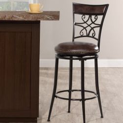 Hillsdale Furniture Seville 26 in. Swivel Counter Stool with Nailhead Trim