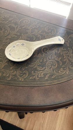 Longaberger  Pottery Blue Spoon Rest Holder