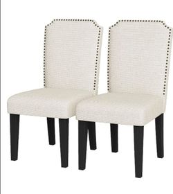 Padded Dinning Chairs(Set of 2), Beige