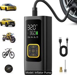 Cordless Tire Inflator 150 PSI 6000mAh Rechargeable Digital Air Pump LED