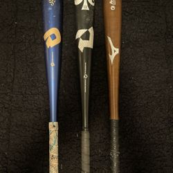 3 Baseball Bats - 2 BBCOR 1 Maple Wood