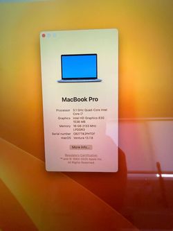 Apple Macbook Pro 15" i7 (mid 2017) Mint!