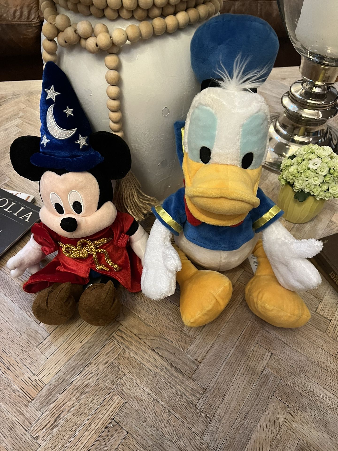 Mickey wizard and Donald Duck plushy $20 For Both