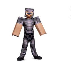 MINECRAFT  Steve In Netherite Armor deluxe Halloween costume
