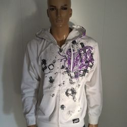 Vans White Fleece Hoodie Size M