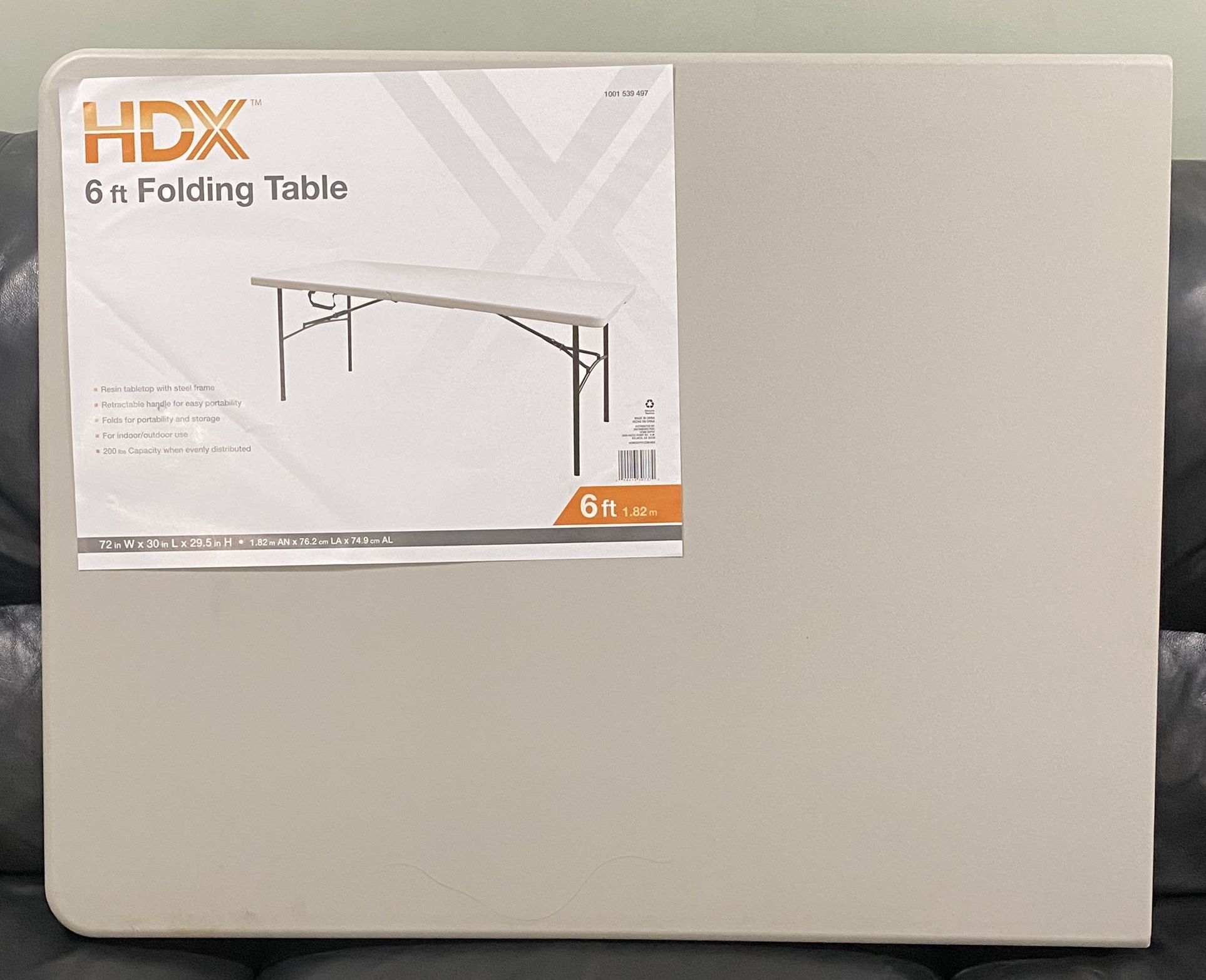 HDX 6ft Folding Table In Good Conditions