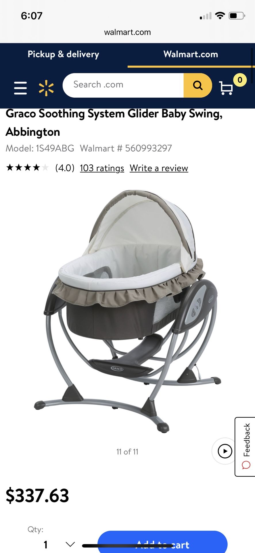 Graco abbington outlet glider