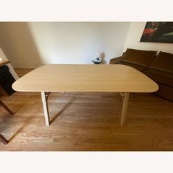 IKEA VOXLOV Dining table, light bamboo, 70" x 35" x 29" (seats 6) 
