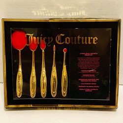 Juicy Couture NEW Cosmetic 5 Piece Set Contouring Make Up Brushes Brand New