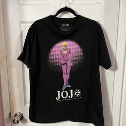 Size Large JoJo’s Bizarre Adventure  T-Shirt Background color black.  Preowned excellent condition.  Smoke free home
