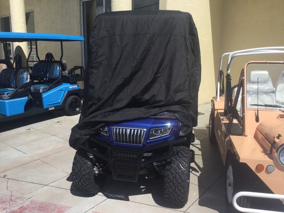 Black Storage Cover -  Evolution, D5, Maverick 4 passenger golf cart HEAVY DUTY storage cover