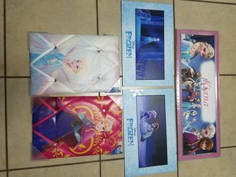 Disney's movie Frozen framed pictures of Elsa &Ana