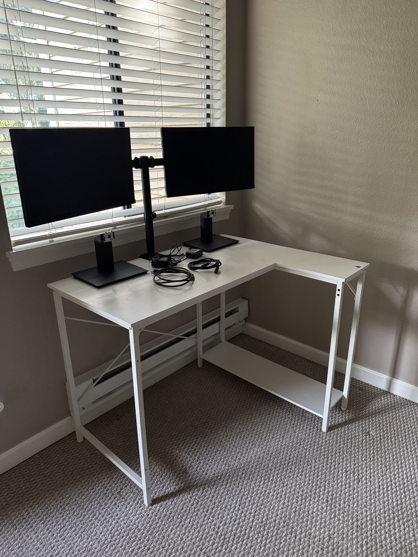 Computer Monitors and L-Desk