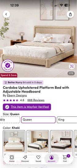 Upholstered bed