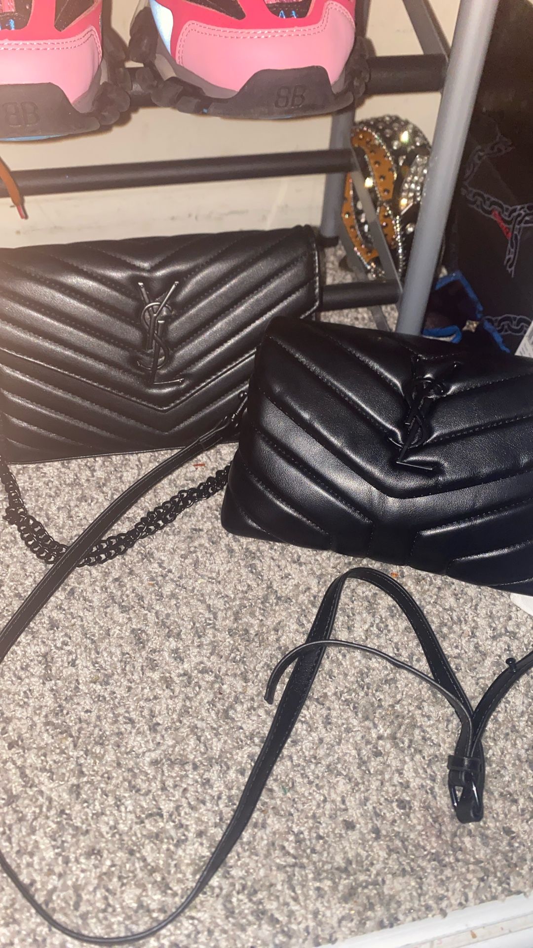 all black monochrome bag / purse