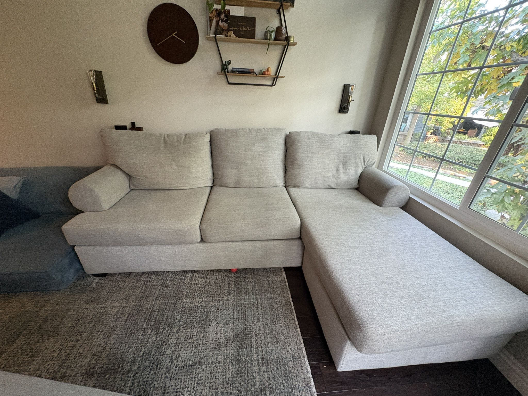 Living spaces Couch & ottoman