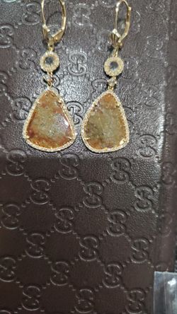 Natural Diamond Slice Earrings 