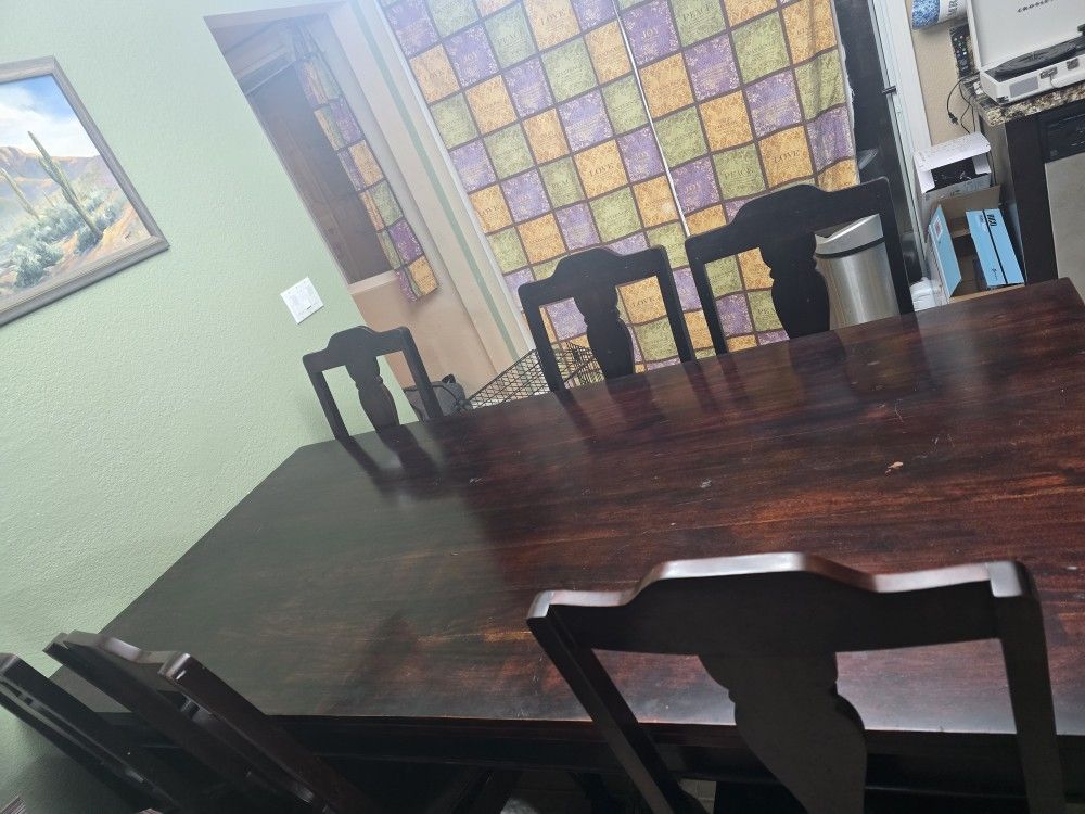 Rustic Solid Wood Dining Table