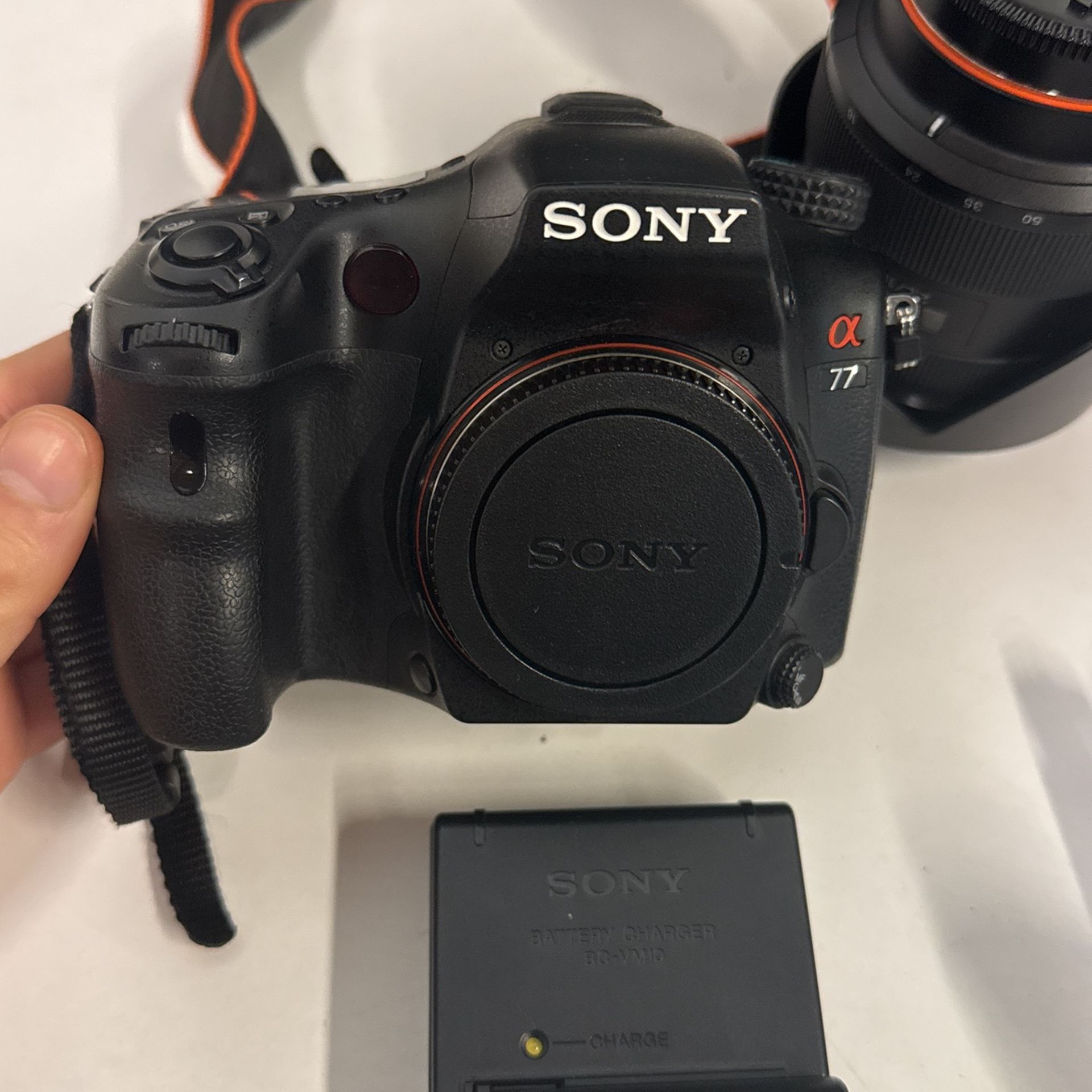 Sony a 77 Camera With Lens And Accessories