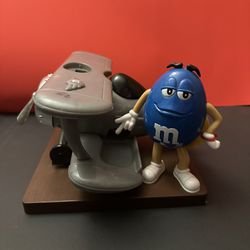 M&M World Blue Character Airplane Candy Dispenser 