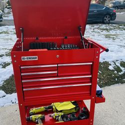 US General Tool cart with all the tools you see in photos. Including some Snap-on, Milwaukee, craftsman, ryobi and many other tools.