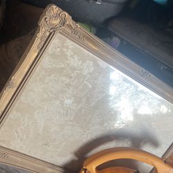 Gold bathroom mirror