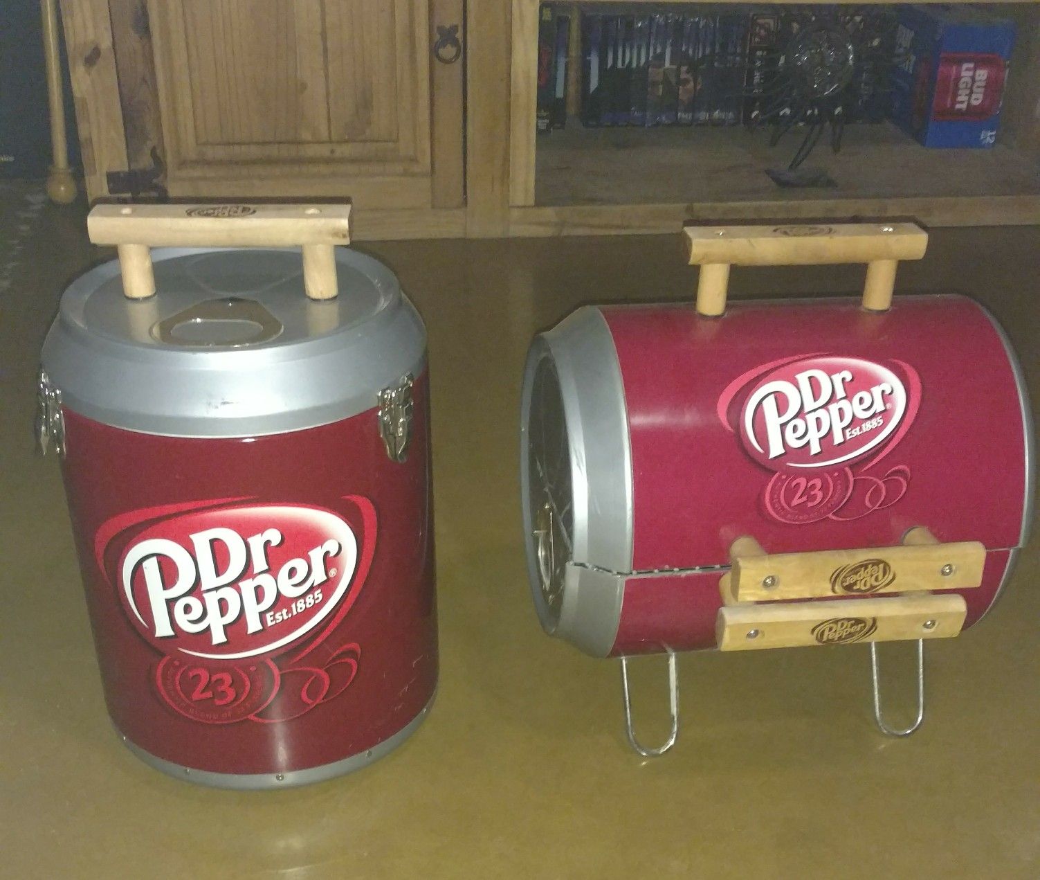 Dr pepper cooler and grill