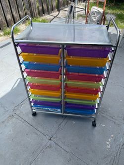 20 Drawer Rolling Storage Cart Good Condition $30 Firm on Price