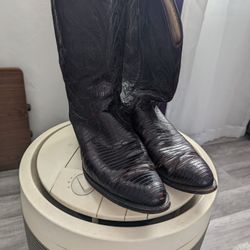 Winston Black Lizard Boots 