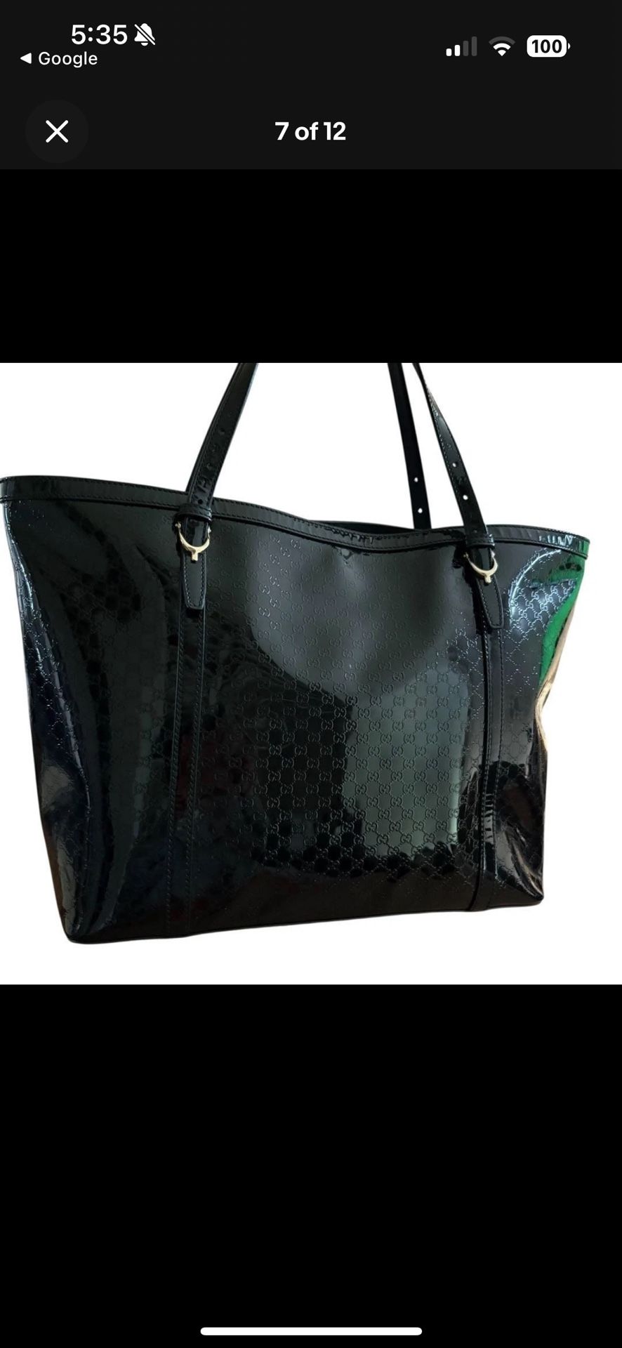 Gucci Patent Leather Authentic Purse Bag