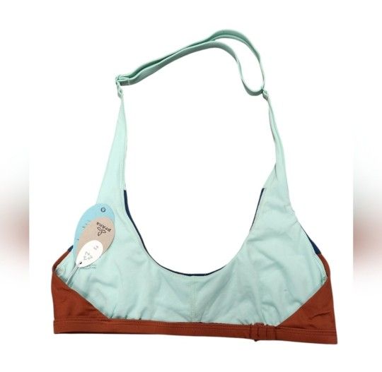 Prana Size Medium Amarantha Atlantic Colorblock Bikini Top New