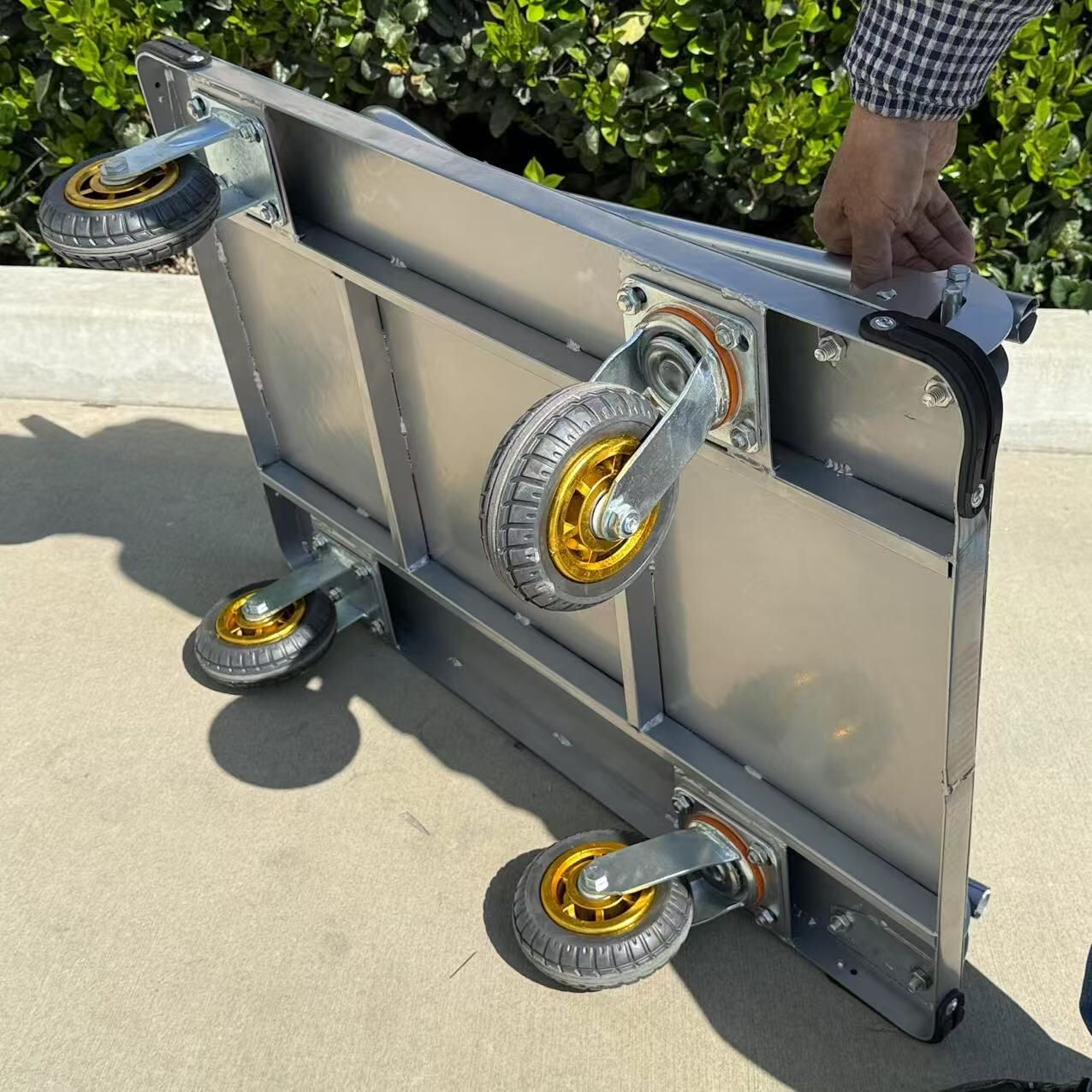New In Box 36x24 Inch Platform 1600 Lbs Capacity Heavy Duty Commercial Grade Folds Foldable Flatbed Hand Truck Push Cart Dolly