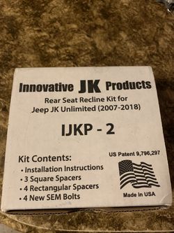 Jeep Wrangler Back Seat Recline Kit