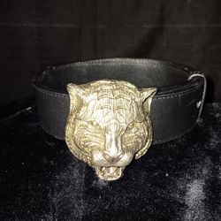 Gucci* (Authentic Silver Feline Tiger Belt)