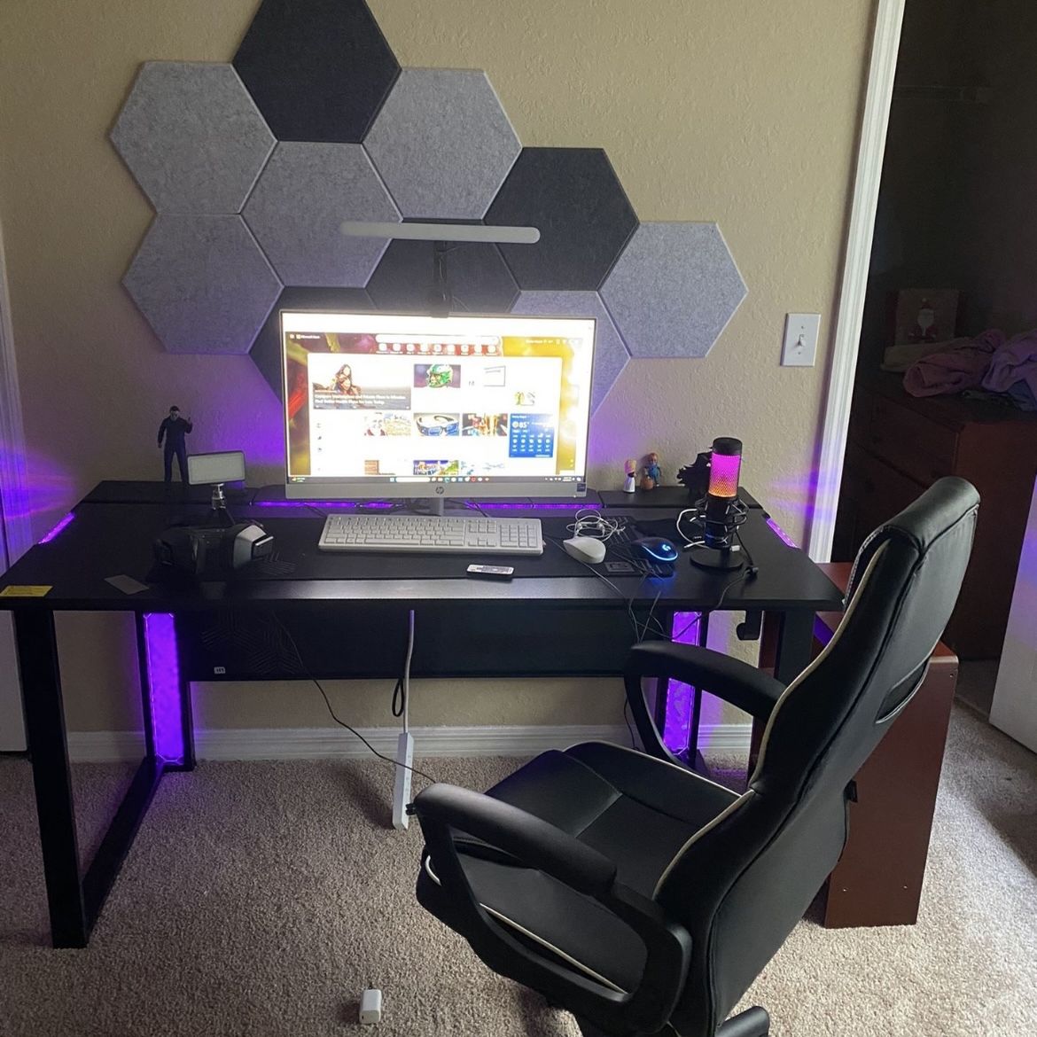 Streaming Kit With Desktop And A Gaming Chair