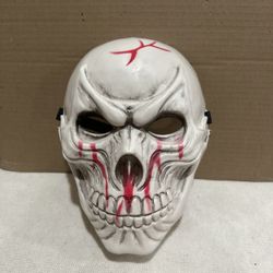 Halloween  White  Skull  Face   Mask  Dripping  Blood