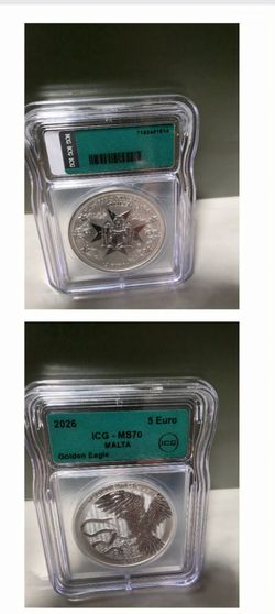 MS-70 2026 Malta 1oz Silver Golden Eagle Coin