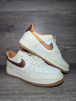 Women's Nike Air Force 1 '07 Shoes - Coconut Milk / Metallic Copper - Size 8.5, 9