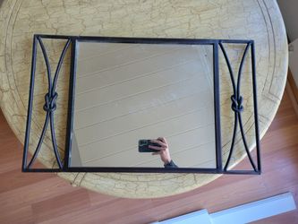 30×18 Black Rod Mirror