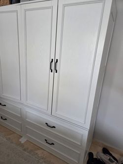 White modern wardrobes (2 units)