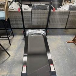 New in Box Costway - 3HP Folding Electric Treadmill Running Machine w/ Speaker - Red